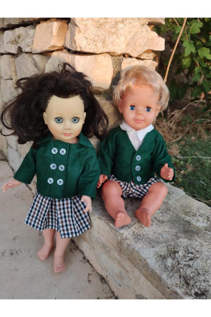 Marie Françoise et Michel ,septembre 1965, avec leurs tenues rentrées