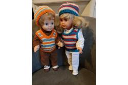 Marie-Françoise et Jean-Michel,des poupées en tricot janvier 1972